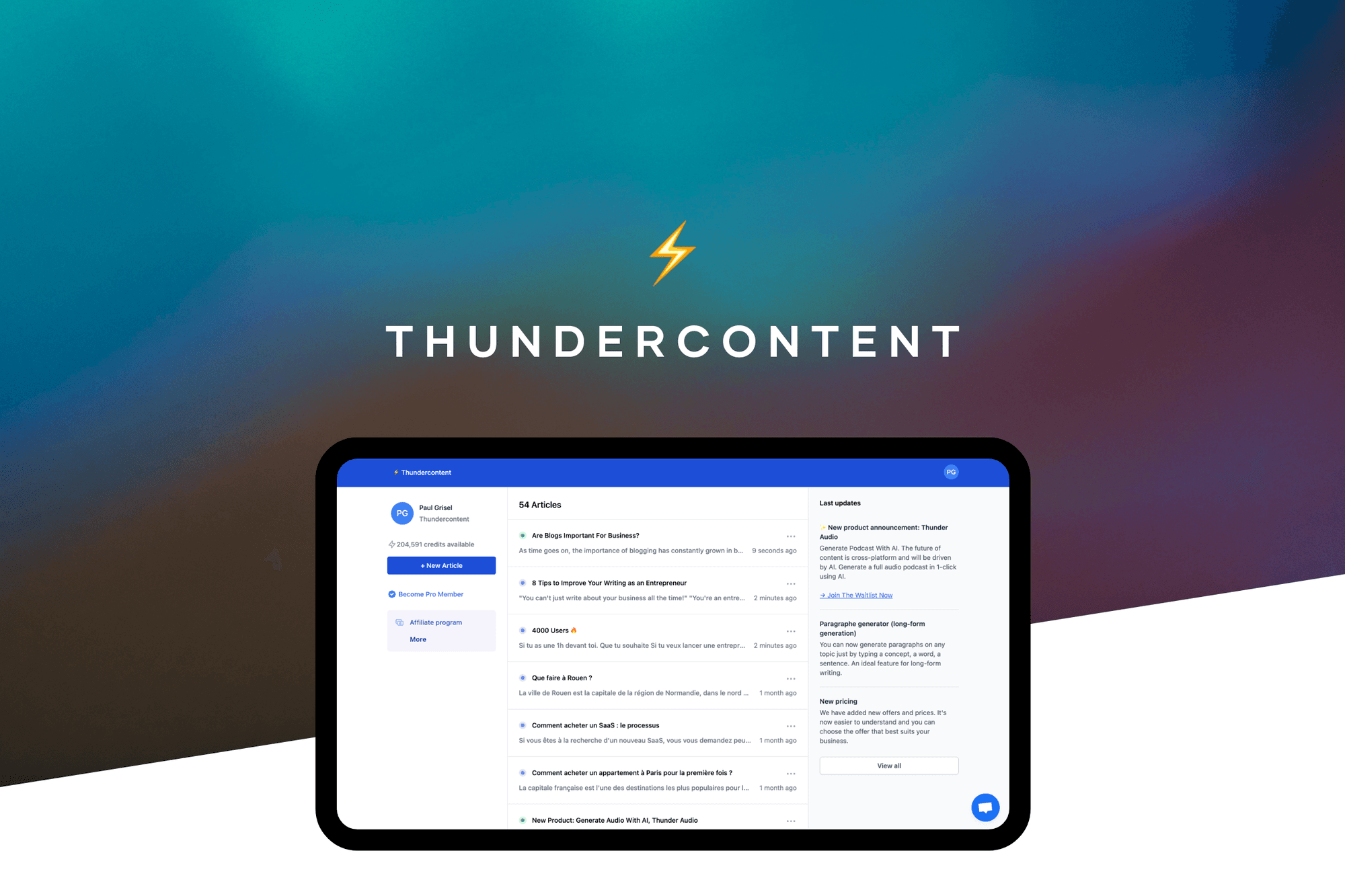 Thundercontent