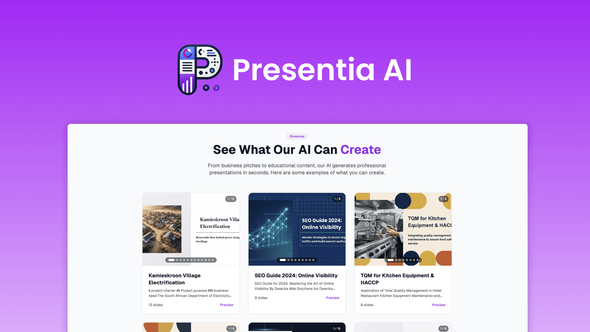 Presentia Slides