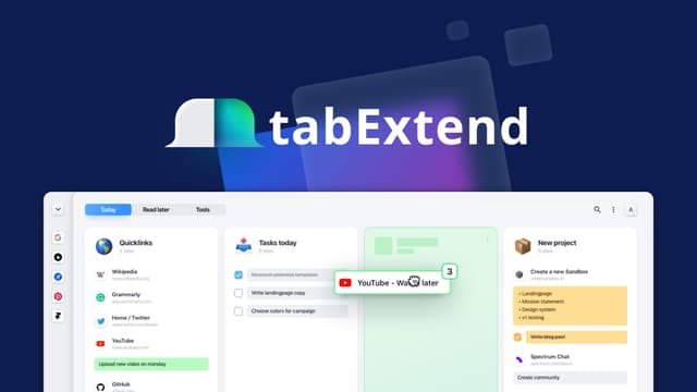 tabExtend - Plus exclusive