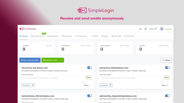 SimpleLogin Premium